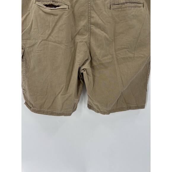 Wrangler Relaxed Fit Shorts Mens 42x10 Beige Cargo Cotton Blend Outdoor Pockets - Picture 9 of 16